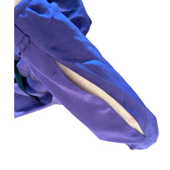 NWT Vera Wang Purple Silk Blouse w/Black Wrap Around Belt Size 8 - Picture 9 of 15